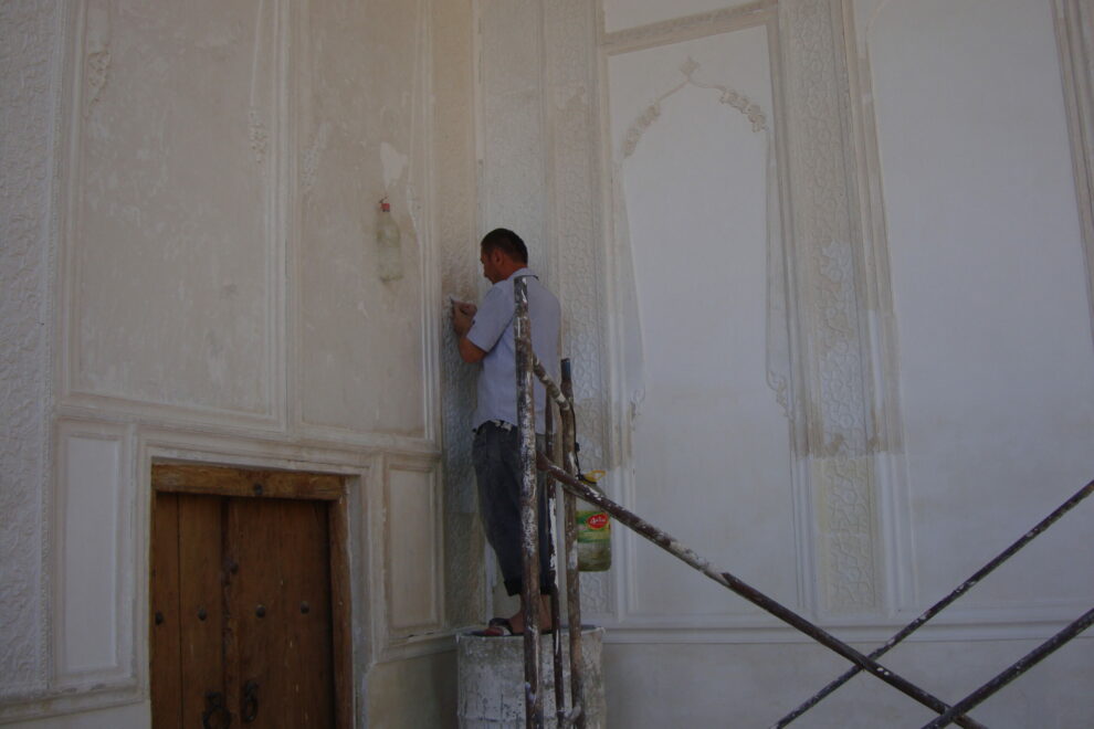 Chah-e-Zindeh restauration Samarcande Ouzbekistan