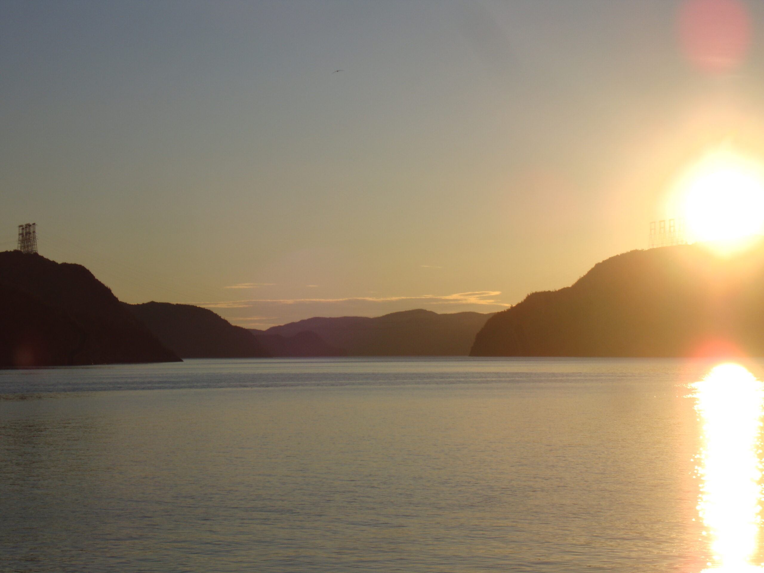 Fjord Saguenay sunset