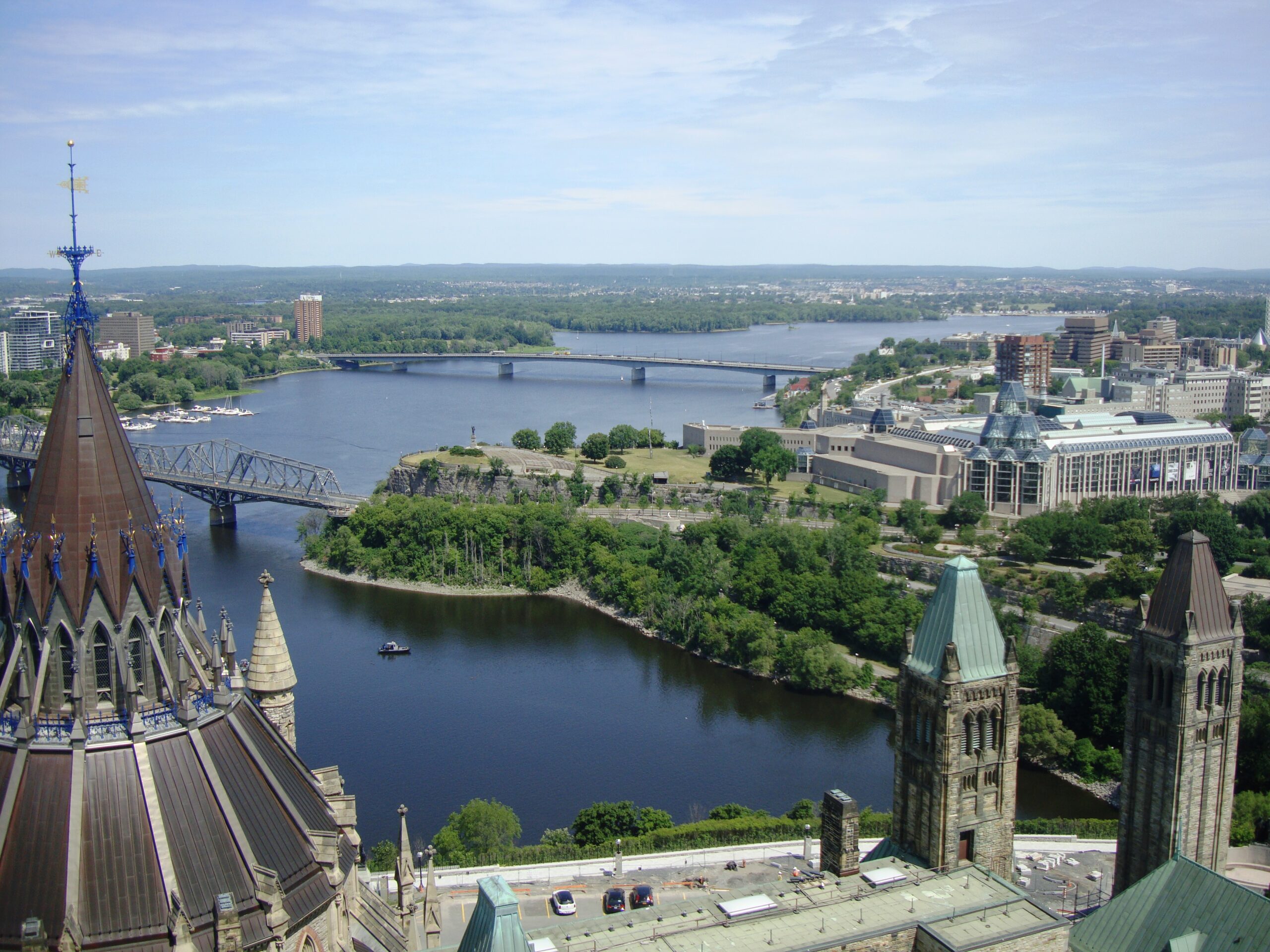 Vue Ottawa Parlement Tour Paix